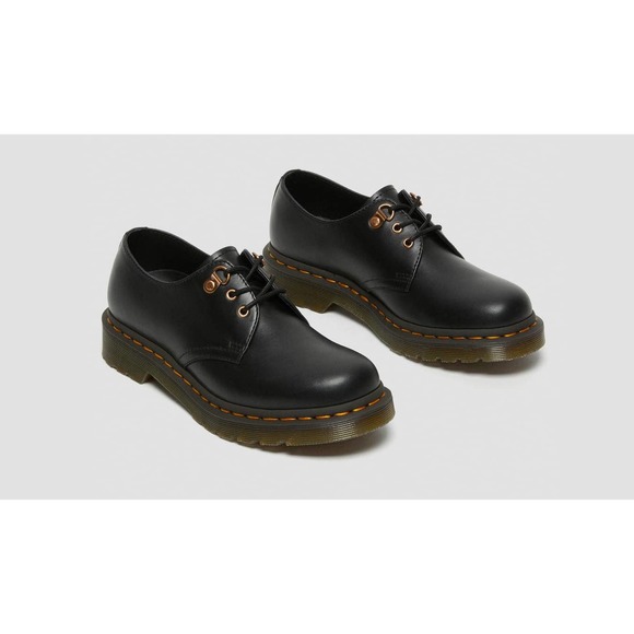 DR. MARTENS 1461 HARDWARE LEATHER size6 Rose Gold Ankle Shoes Boots
